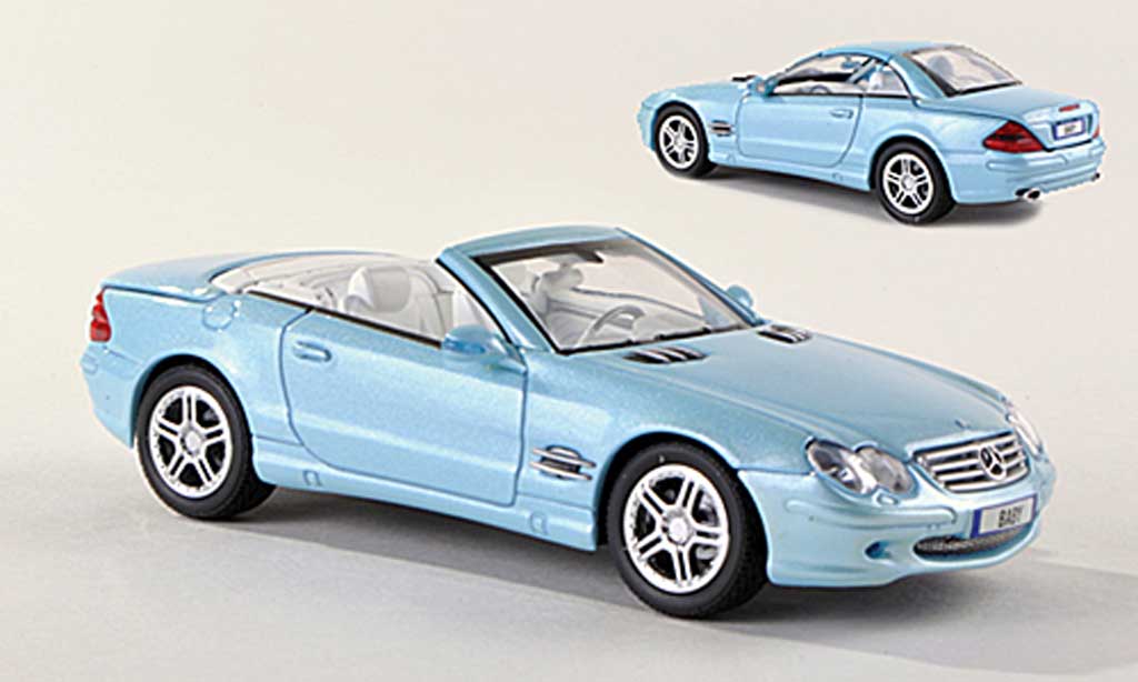 Mercedes Classe SL 500 1/43 Norev 500 (R230) clair-blauw modelauto