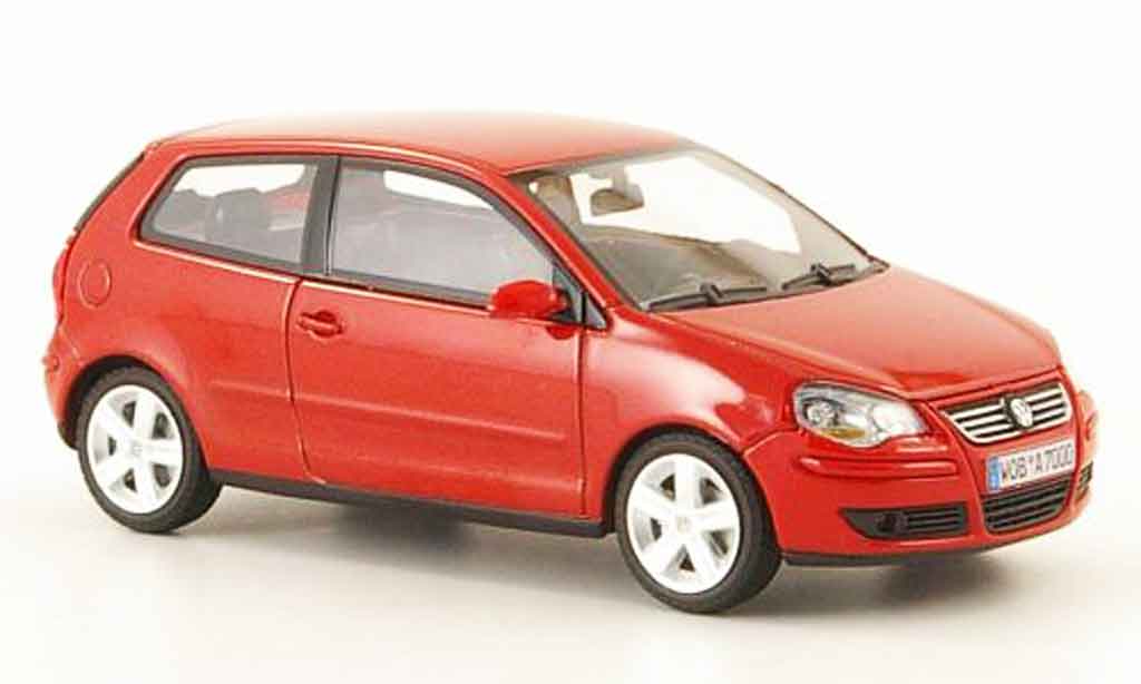 Volkswagen Polo 2005 1/43 Minichamps 2005 rood modelauto
