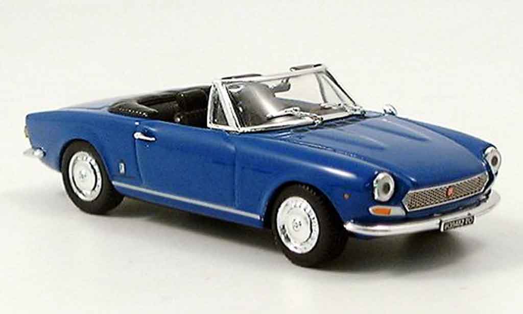 Fiat 124 1/43 Vitesse BS1 Spider blauw offen modelauto