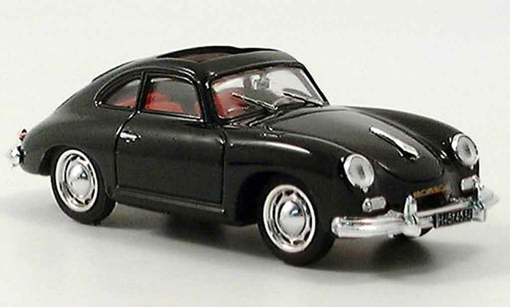 Porsche 356 1952 1/43 Brumm 1952 Coupe zwart geoffnetes Schiebedach modelauto