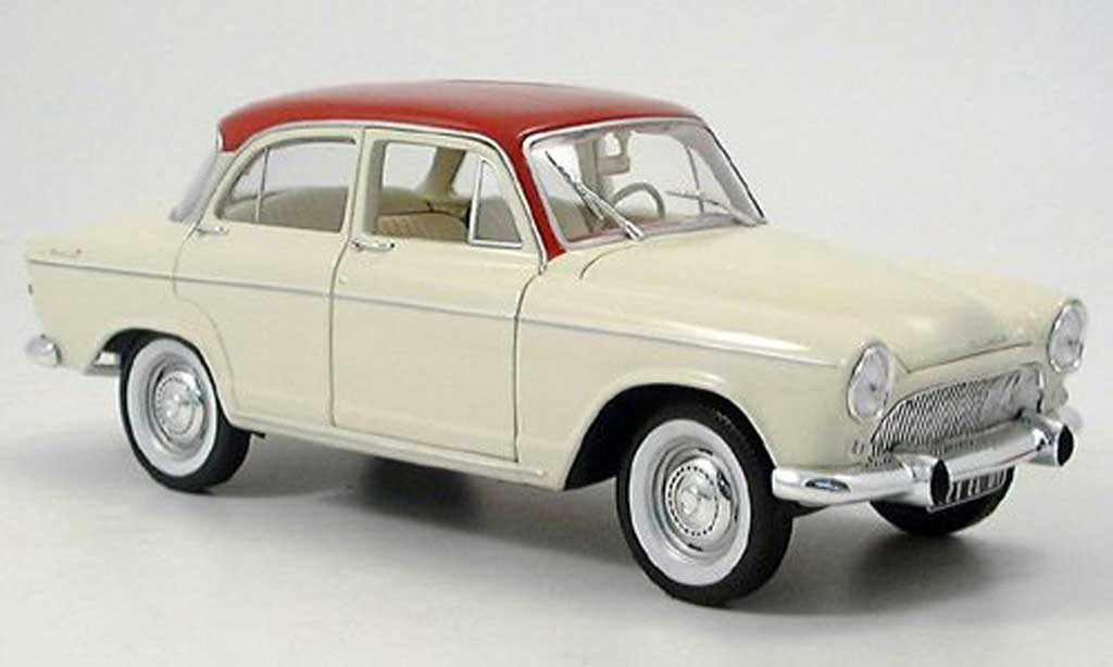 Simca P 60 1/18 Norev montlhery rood-beige 1961 modelauto
