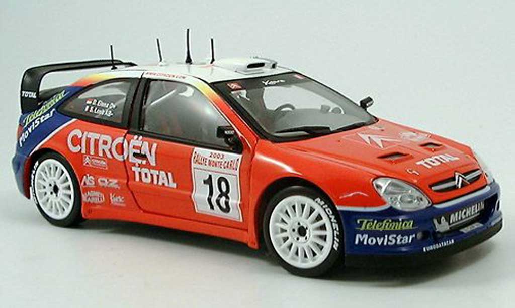 Citroen Xsara WRC 2003 1/43 Sun Star WRC 2003 No.18 Total Rally Monte Carlo S.Loeb/D.Elena modelauto