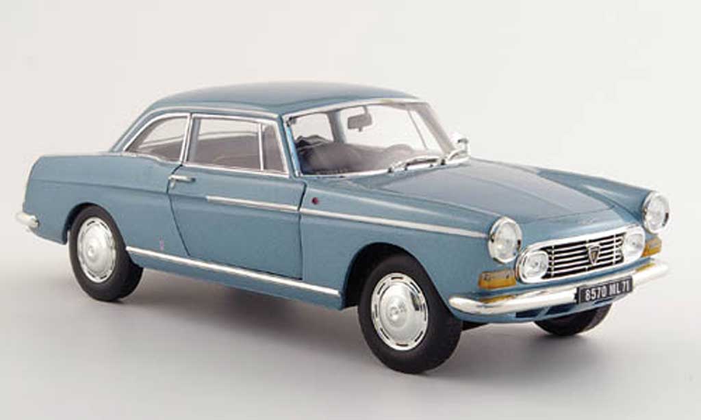 Peugeot 404 coupe 1/18 Norev coupe grijs blauw modelauto