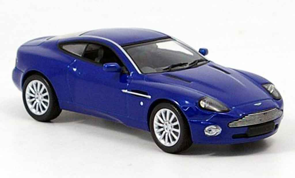 Aston Martin Vanquish 1/43 Minichamps v12 blauw modelauto