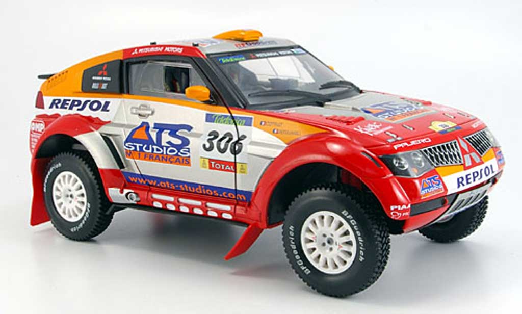 Mitsubishi Pajero 1/18 Solido evo no.306 ats rallye barcelona-dakar 2005 modelauto