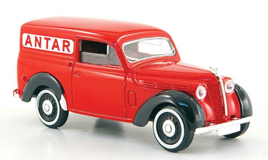 Renault Juvaquatre 1/43 Solido lieferwagen antar rood 1952 modelauto