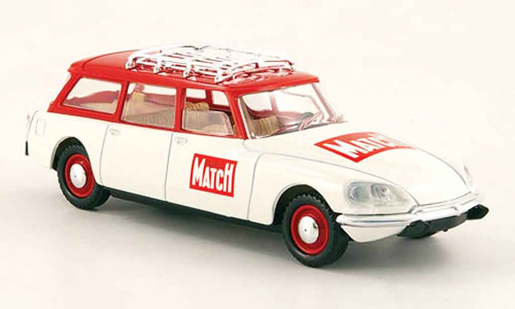 Citroen DS 1/43 Solido stationwagen paris match rood wit modelauto