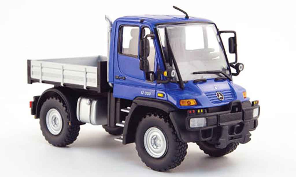 Mercedes Unimog 1/43 Schuco U 300 blauw modelauto