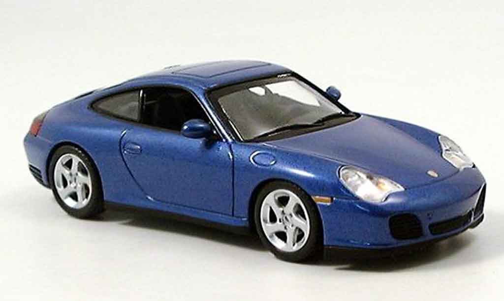 Porsche 996 4S 1/43 Minichamps Carrera 4S blauw 2001 modelauto