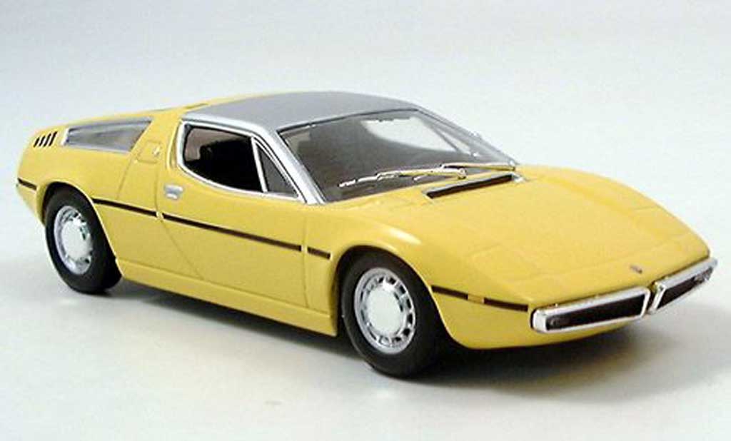 Maserati Bora 1/43 Minichamps geel 1972 modelauto