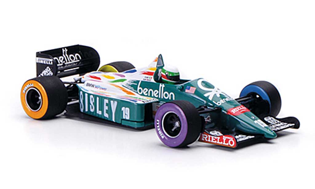 Benetton Bmw 1986 1/43 Minichamps 1986 B 186 No.19 Sisley T.Fabi GP USA Detroit 1986 modelauto