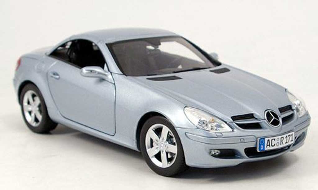 Mercedes Classe SLK 1/18 Minichamps grijsblauw 2004 modelauto