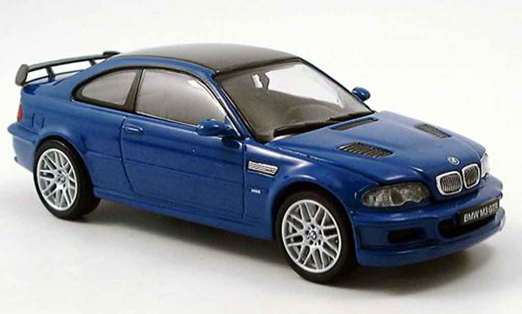 Bmw M3 E46 1/43 Kyosho GTR E46 street blauw modelauto