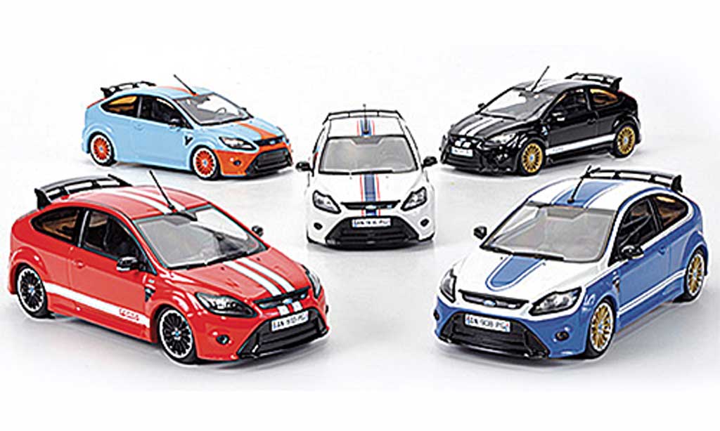 Ford Focus RS Le Mans 1/43 Minichamps RS Le Mans 5er-Set: Edition zwart / rood / blauw / blauw / wit Sondermodelle MCW 2010 modelauto