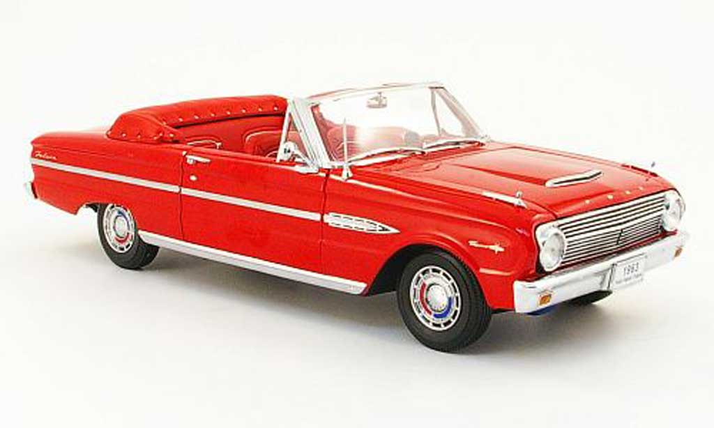 Ford Falcon Cabriolet 1/18 Sun Star Cabriolet rood 1963 modelauto