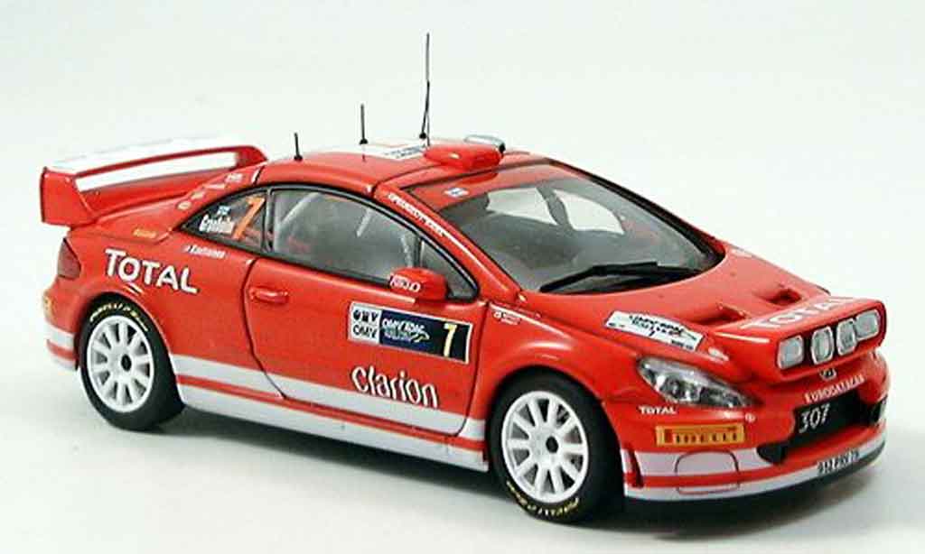 Peugeot 307 WRC 1/43 Autoart WRC no.7 gronholm rallye deutschland 2005 modelauto