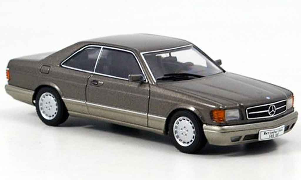 Mercedes 500 SEC 1/43 Autoart SEC SEC (W126) Coupe grijs modelauto