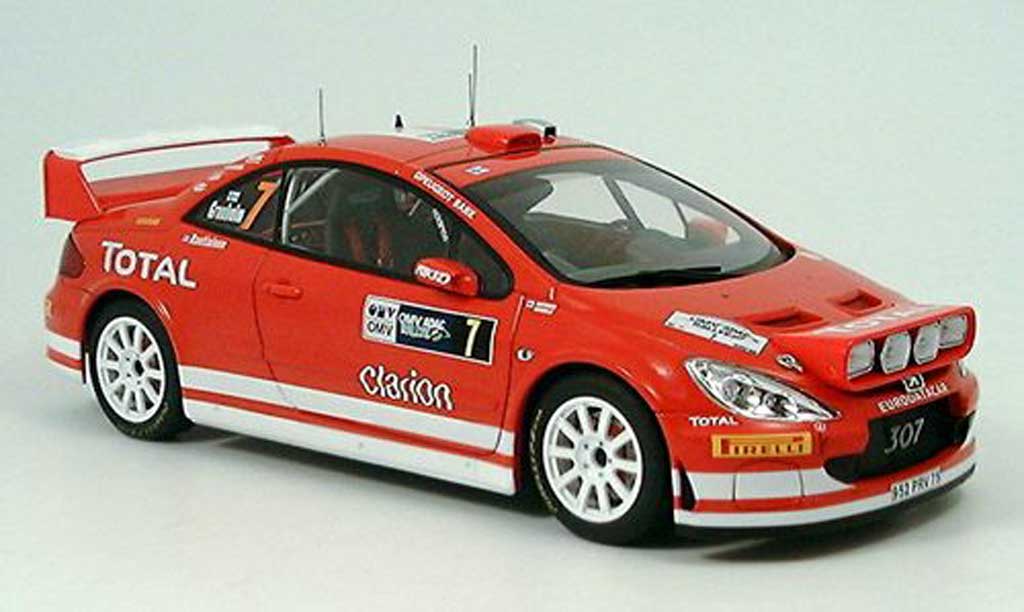 Peugeot 307 WRC 1/18 Autoart WRC no.7 total rallye deutschland 2005 modelauto