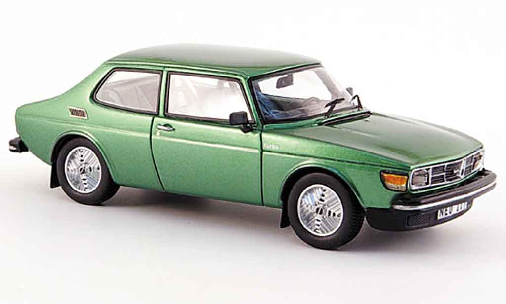 Saab 99 Turbo 1/43 Neo Turbo grun modelauto