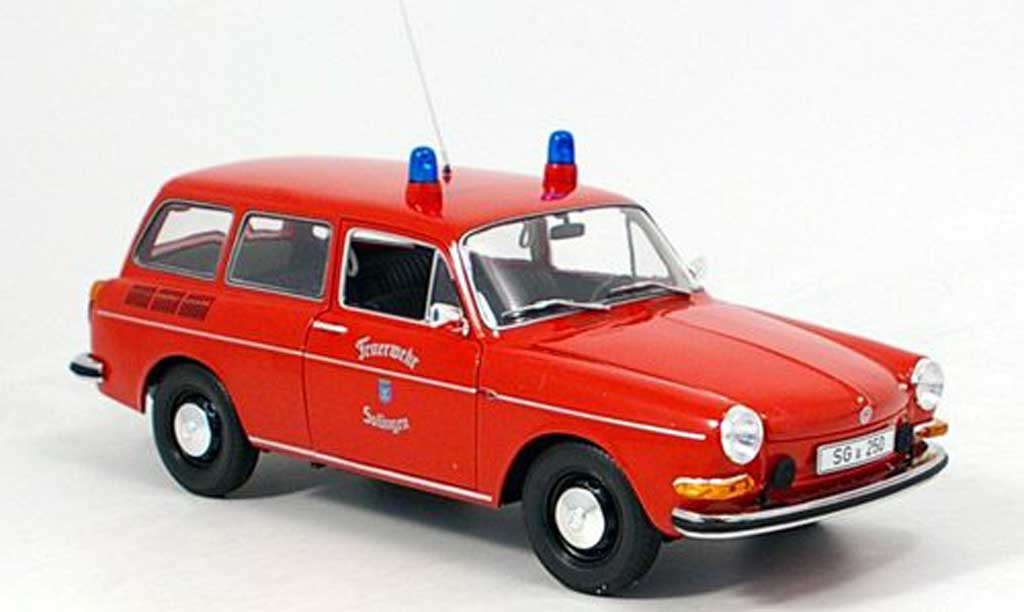 Volkswagen 1600 1/18 Minichamps l variant solingen pompier 1972 modelauto