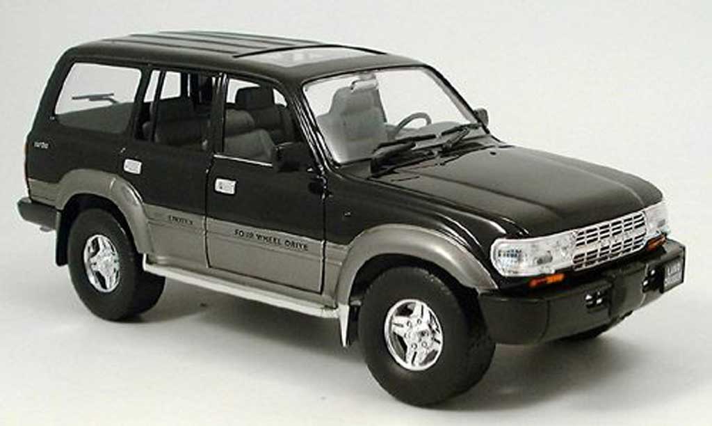 Toyota Land Cruiser 1/18 Yat Ming zwart 1992 modelauto