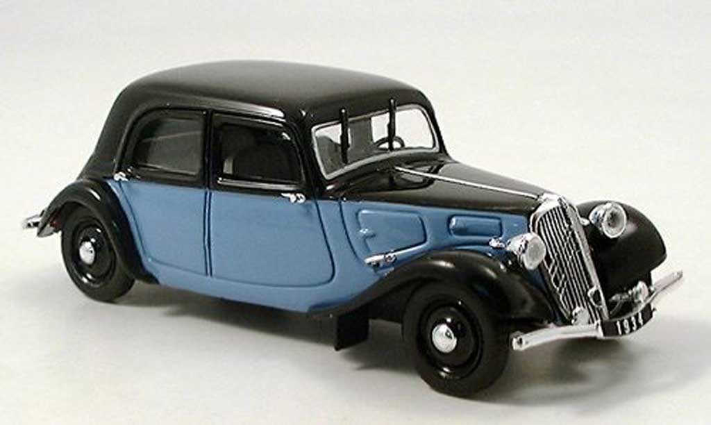 Citroen Traction 11 1/43 Norev 11 AL zwart-grijs 1935 modelauto