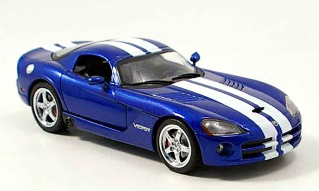 Dodge Viper GTS 1/43 Norev GTS Coupe blauw wit 2006 modelauto