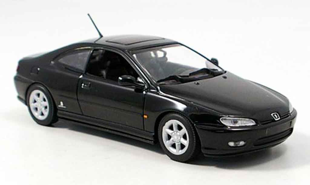 Peugeot 406 1/43 Minichamps coupe zwart 1997 modelauto