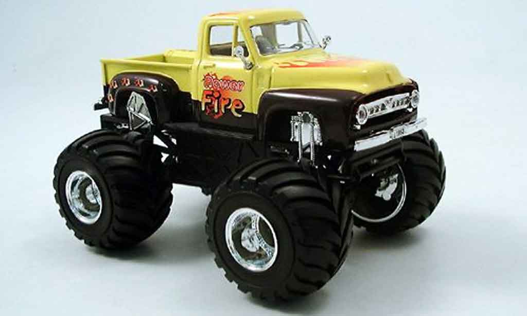 Ford F1 1/43 Yat Ming 00 Monster Truck geel zwart 1953 modelauto
