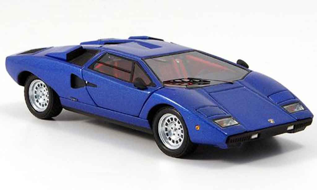 Lamborghini Countach LP 400 1/43 Kyosho LP 400 blauw modelauto