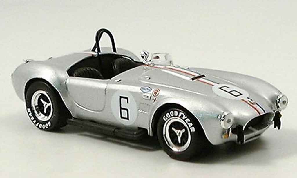 Shelby Ac Cobra 1/43 Del Prado Cobra 427 s c No.6 grijs metallic modelauto
