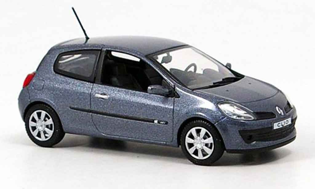 Renault Clio 1/43 Norev iii blauwgrijs 3 turer modelauto