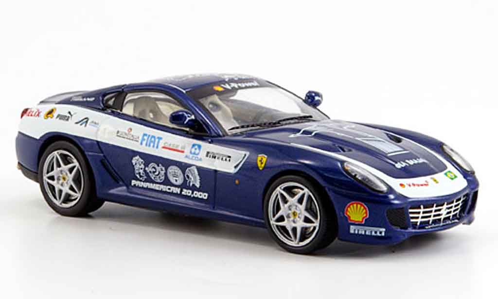 Ferrari 599 GTB 1/43 IXO GTB panamericana blauw 2006 modelauto