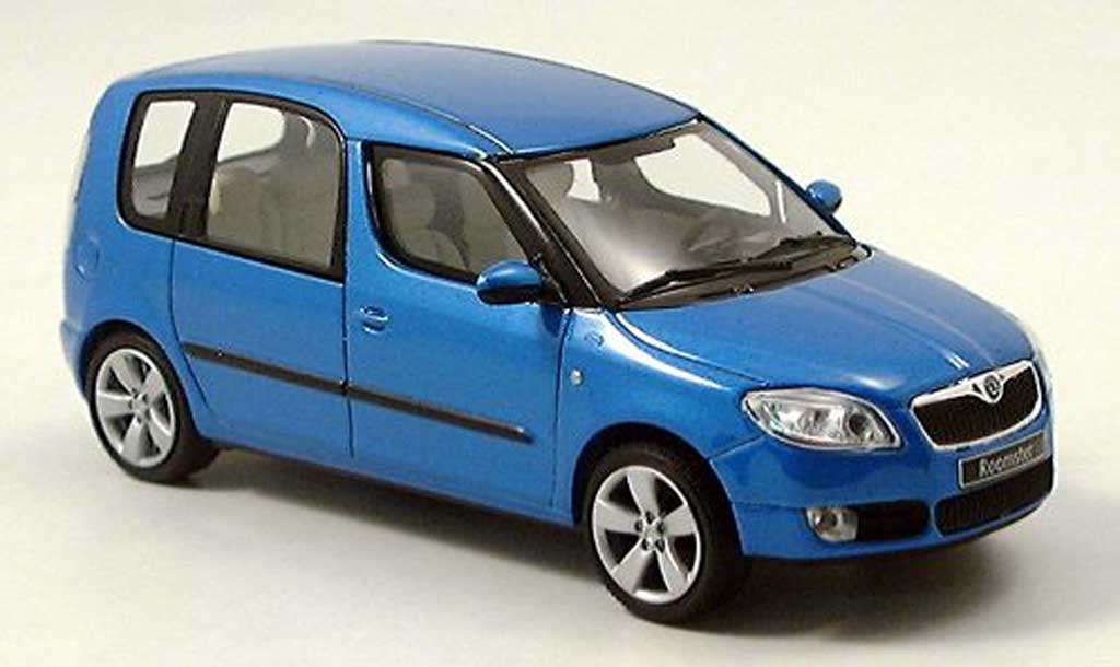 Skoda Roomster 1/43 Abrex blauw 2006 modelauto