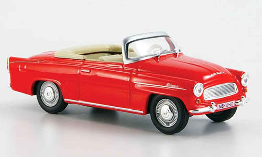 Skoda Felicia 1/43 Abrex roadster rood modelauto