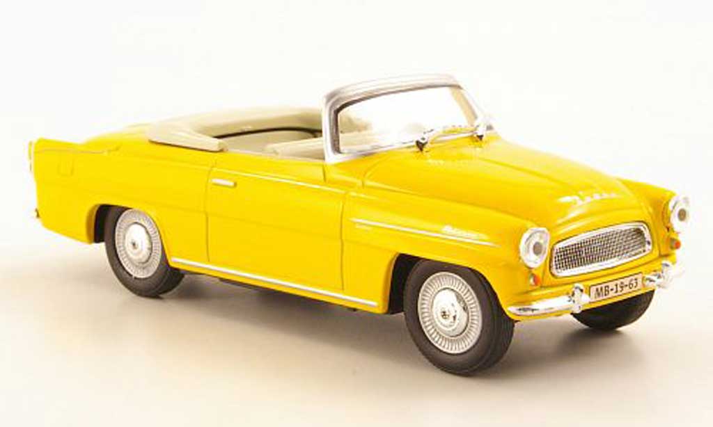 Skoda Felicia 1/43 Abrex Roadster oranje-geel modelauto