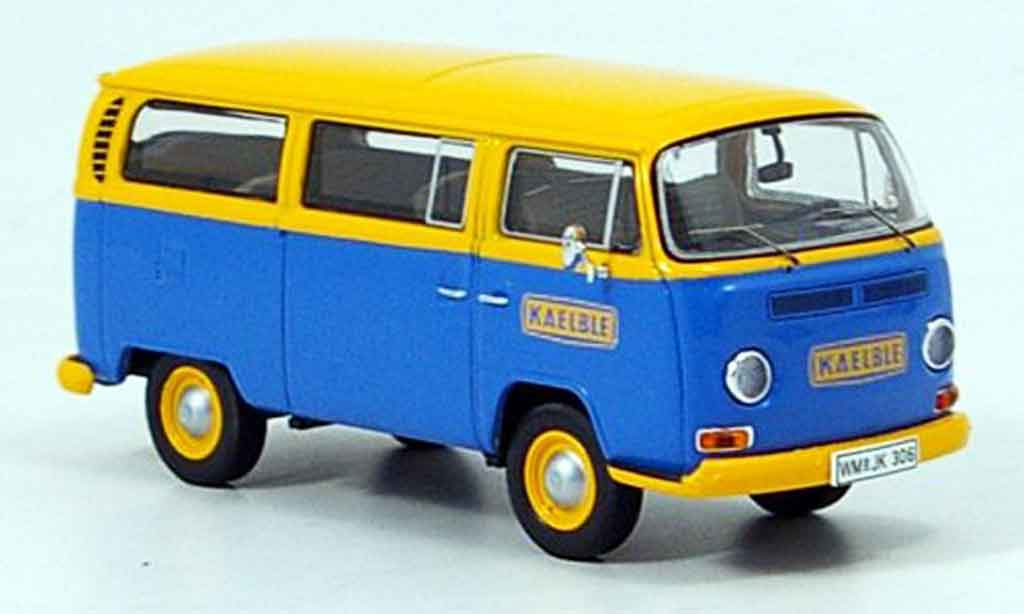 Volkswagen Combi 1/43 Premium Cls t2a bus kaelble kundendienst blauw geel modelauto