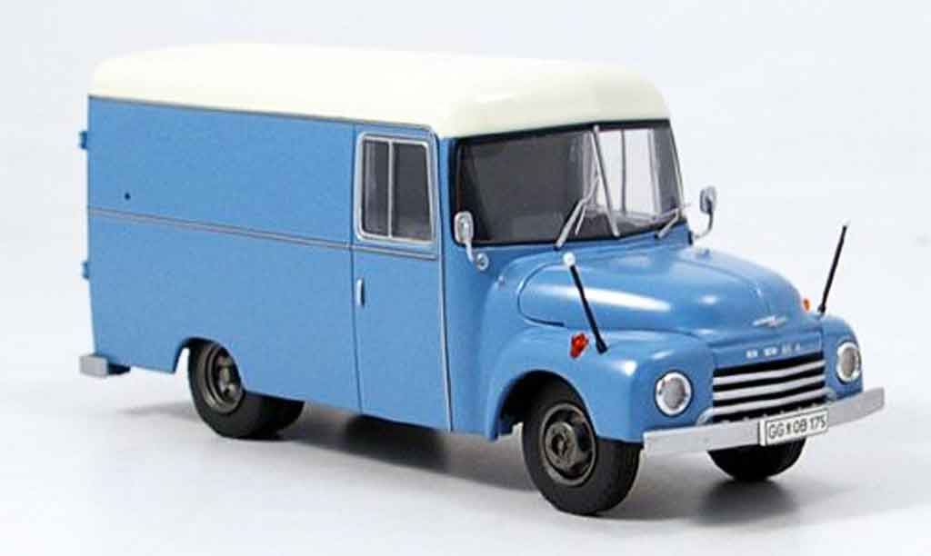 Opel Blitz 1/43 Premium Cls 175 kastenwagen blauw beige modelauto
