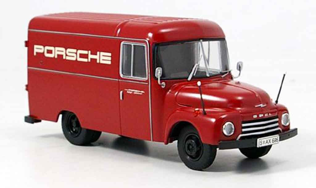 Opel Blitz 1/43 Premium Cls 175 renntransporter porsche rood modelauto