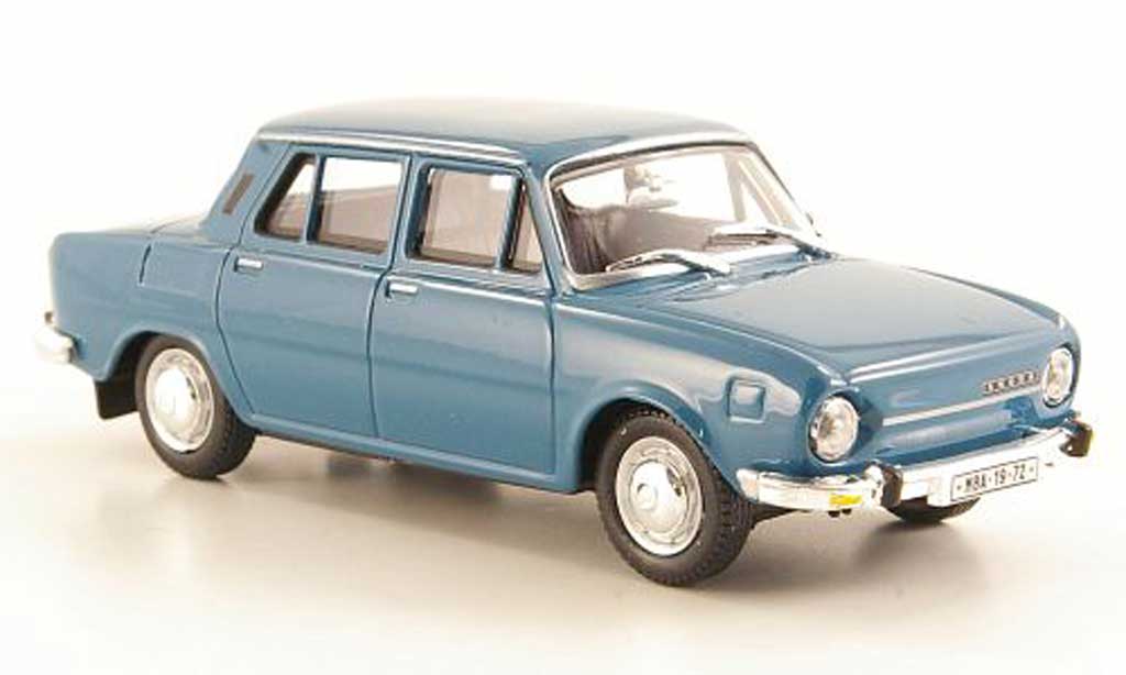 Skoda 110 1/43 Abrex blauwgrijs 1969 modelauto