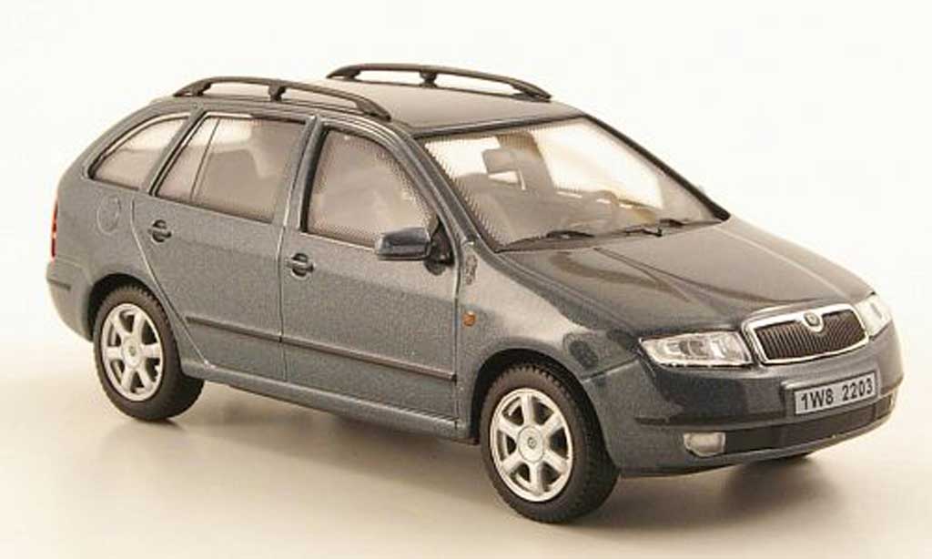Skoda Fabia 1/43 Abrex grijsgrun modelauto