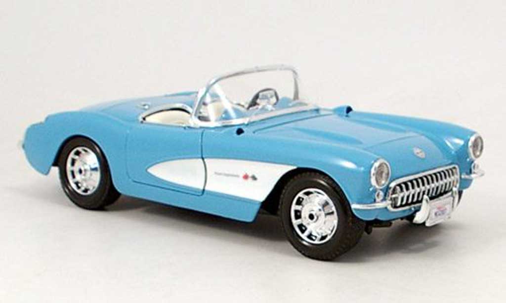 Chevrolet Corvette C1 1/18 Maisto C1 blauw wit 1957 modelauto