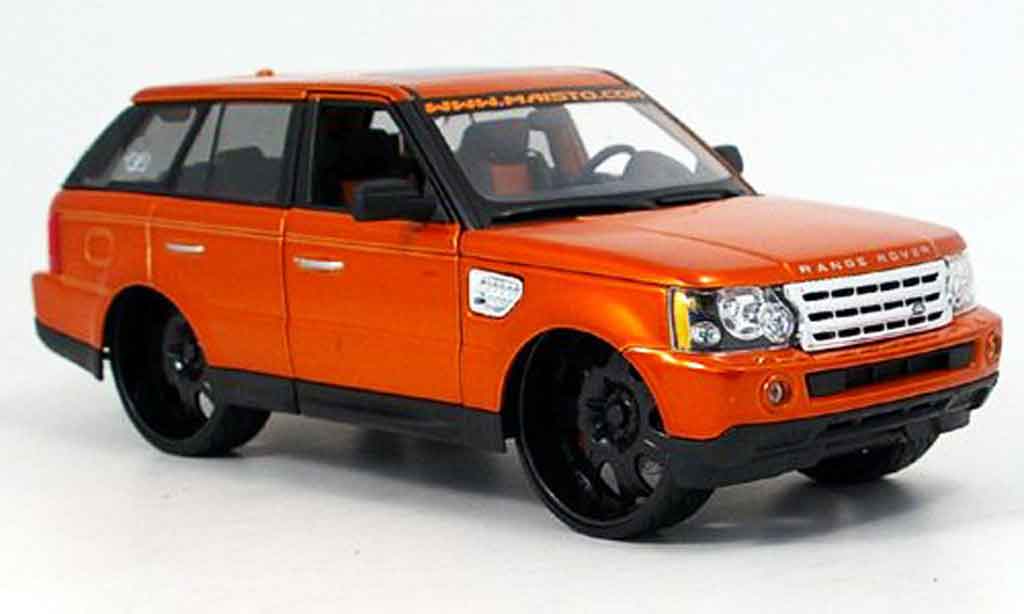 Range Rover Sport 1/18 Maisto oranje g-ridez tuning modelauto