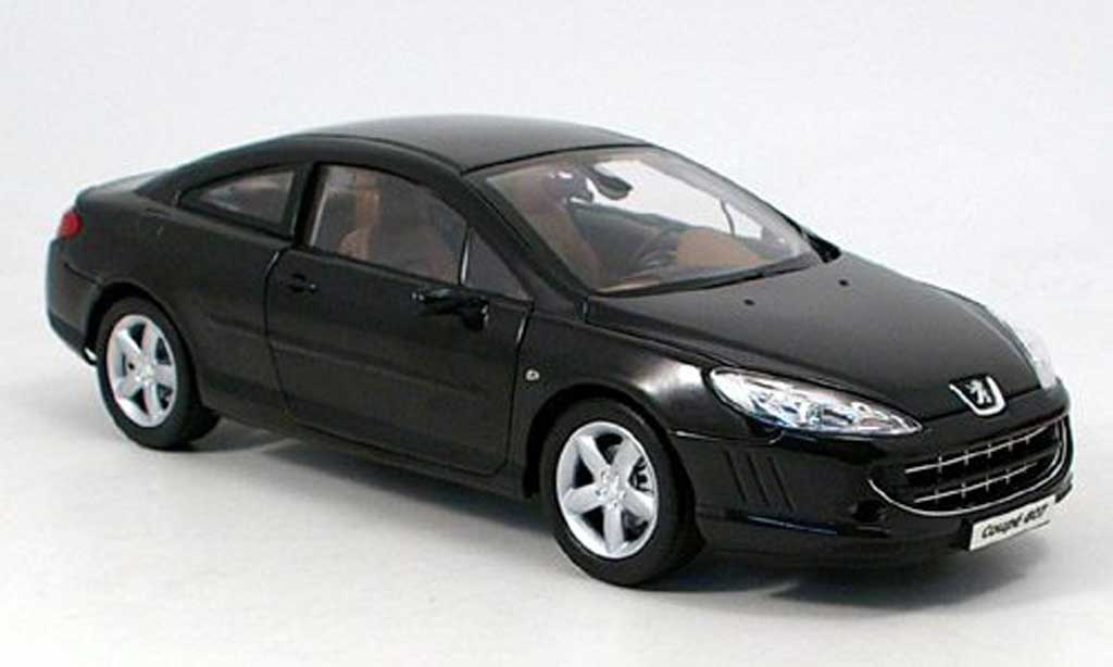 Peugeot 407 coupe 1/18 Norev coupe zwart 2005 modelauto