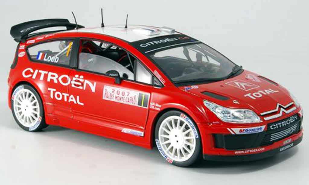 Citroen C4 WRC 1/18 Solido WRC no.1 loeb/elena rallye monte carlo 2007 modelauto