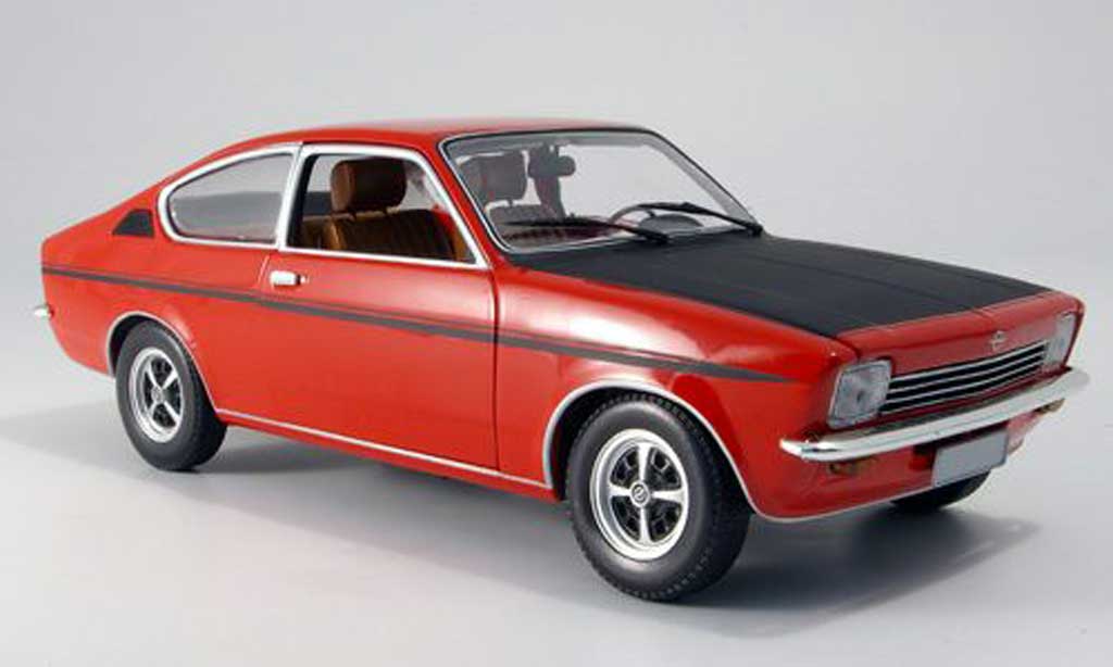 Opel Kadett coupe 1/18 Minichamps coupe c sr rood zwart 1976 modelauto