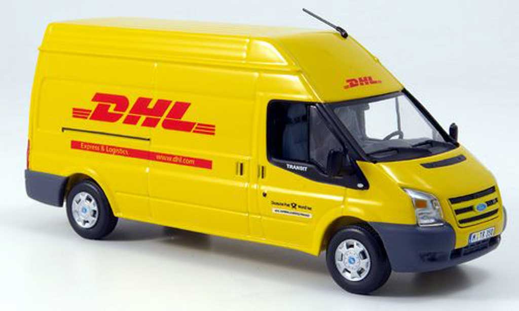 Ford Transit 1/43 Minichamps Hochdachkasten DHL 2006 modelauto