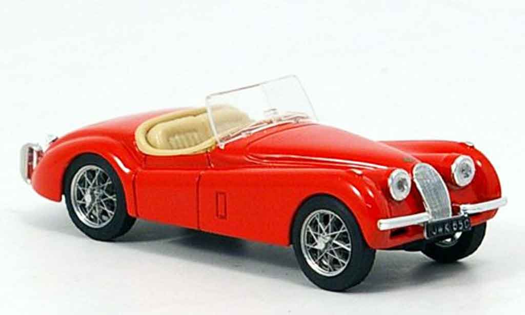 Jaguar XK 120 1/43 Brumm 120 spider rood offen 1948 modelauto
