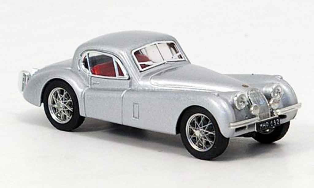 Jaguar XK 120 1/43 Brumm 120 coupe grijs metallic 1948 modelauto