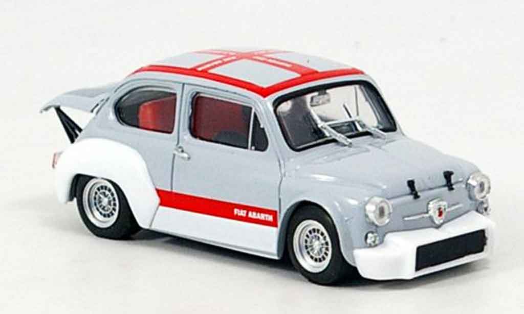 Fiat Abarth 1000 1/43 Brumm Gruppe 2 grijs rood 1970 modelauto